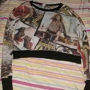 Graphic fashon crop top